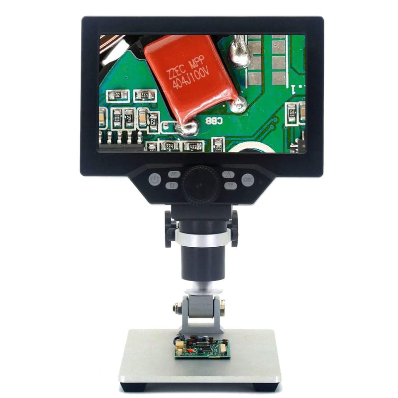 Emebay G1200 7" LCD Digitalni Mikroskop 12MP HD Rezolucije, 1-1200× Povećanje, Punjiva Baterija, Metalni Držač, Za Lemljenje M