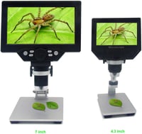 Emebay G1200 7" LCD Digitális Mikroszkóp 12MP HD Felbontással, 1-1200× Nagyítással, Újratölthető Akkumulátorral, Fém Tartóval, Forrasztási M 9