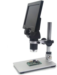 Emebay G1200 7" LCD Digitális Mikroszkóp 12MP HD Felbontással, 1-1200× Nagyítással, Újratölthető Akkumulátorral, Fém Tartóval, Forrasztási M 4