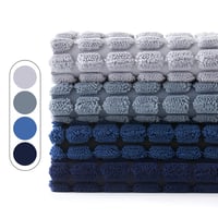 EMEMA set od 4 navlake za jastuke od samta, 40x40 cm, tamnoplave, ukrasne navlake za jastuke za kauč, mekane baršunaste dekorativne navlake za dnevni boravak 3