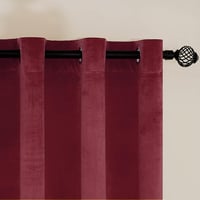EMEMA Rotwein 2 sötétítő függöny 140x280 cm bordó velúr hálószobához 4