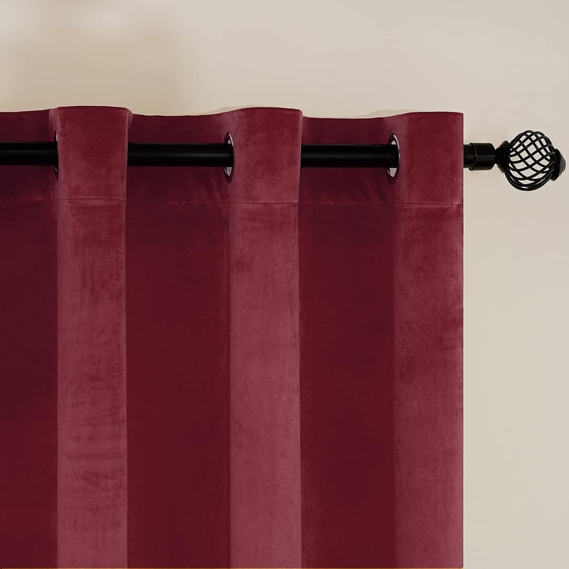 EMEMA Rotwein 2 sötétítő függöny 140x280 cm bordó velúr hálószobához