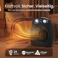 Emerio FH-106737.2 hordozható ventilátoros fűtőgép 2000W termosztáttal 4