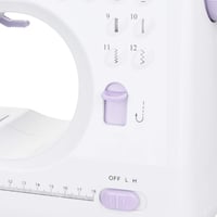 Emerio gyermek varrógép 12 öltésmintával, pedállal, LED világítással, fehér-rózsaszín 6
