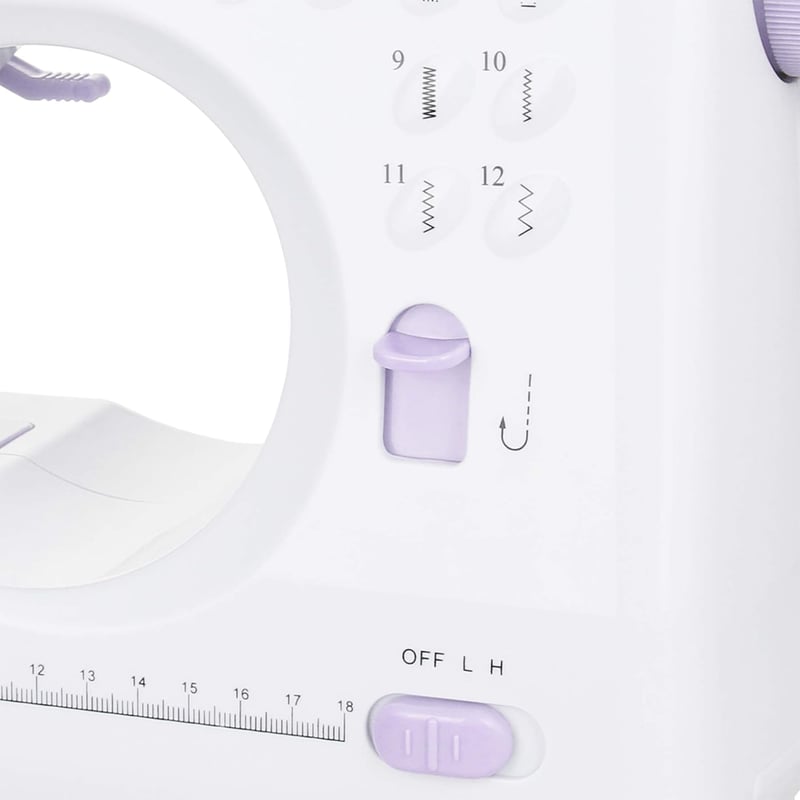 Emerio gyermek varrógép 12 öltésmintával, pedállal, LED világítással, fehér-rózsaszín