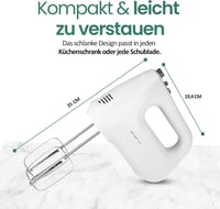 Emerio HM-124178 Elektromos Kézi Mixer 250W 6 Fokozat Turbó Gomb Rozsdamentes Acél 7