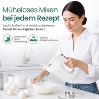 Emerio HM-124178 Elektromos Kézi Mixer 250W 6 Fokozat Turbó Gomb Rozsdamentes Acél 6