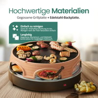 Originálna pec na pizzu Emerio PIZZARETTE, 3 v 1 pizza-raclette-gril, mini pec na pizzu pre 6 osôb, patentovaný dizajn, PO-113255.4 4