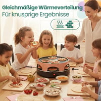 Originálna pec na pizzu Emerio PIZZARETTE, 3 v 1 pizza-raclette-gril, mini pec na pizzu pre 6 osôb, patentovaný dizajn, PO-113255.4 5