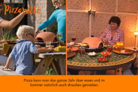 Pec na pizzu Emerio PIZZARETTE pre 6 osôb s terakotovou kupolou, originálny patentovaný dizajn, mini pizza, terakotová oranžová/čierna, PO-115984 6