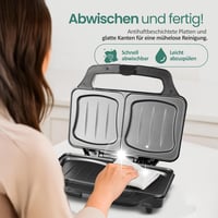 Emerio XXL szendvicssütő nagy kenyérhez, BPA-mentes, 900W, könnyen tisztítható 6