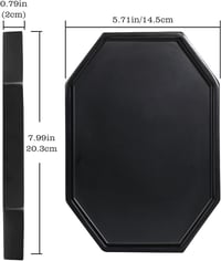 Tavă Octogonală din Rășină Emibele - Negru Mat, Organizator Cosmetic și Bijuterii, Depozitare pentru Baie, Organizator Mic pentru Machiaj 7