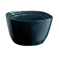 Bol de salată mare din ceramică Emile Henry, 5,5 L, culoare Belle-Ile albastru, fabricat în Franța, 26x26x15,9 cm 3