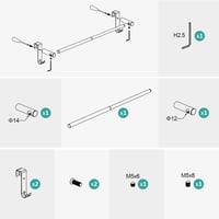 Suport pentru prosoape extensibil EMKE pentru radiator de baie cu cârlige, fără găurire, oțel inoxidabil, 44-63 x 10 x 10 cm, alb 8