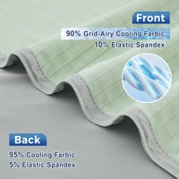 EMME Arc-Chill 3.0 Chladiaca prikrývka 152x203 cm, 5x lepšia priedušnosť, Q-Max > 0,45, okamžité a trvalé chladenie, letná prikrývka proti nočnému poteniu, kockovaný vzor 4