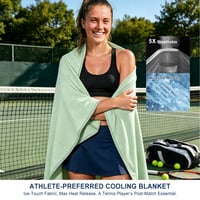 EMME Arc-Chill 3.0 Chladiaca prikrývka 152x203 cm, 5x lepšia priedušnosť, Q-Max > 0,45, okamžité a trvalé chladenie, letná prikrývka proti nočnému poteniu, kockovaný vzor 2