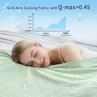EMME Arc-Chill 3.0 Chladiaca prikrývka 152x203 cm, 5x lepšia priedušnosť, Q-Max > 0,45, okamžité a trvalé chladenie, letná prikrývka proti nočnému poteniu, kockovaný vzor 3