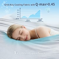 Chladiaca deka EMME Arc-Chill Q-Max>0,45, 152x203 cm, obojstranná letná deka 2 v 1, priedušný prehoz na posteľ, akvarelová sivá 3