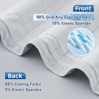 Chladiaca deka EMME Arc-Chill Q-Max>0,45, 152x203 cm, obojstranná letná deka 2 v 1, priedušný prehoz na posteľ, akvarelová sivá 4