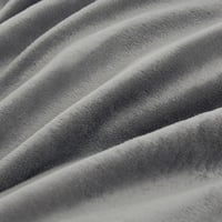 EMME Flanel Ágynemű Szett 220x240 cm Puha Paplan Takaró Párnahuzattal Szürke 6