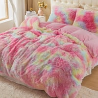 EMME Plüss Ágyneműhuzat Szett 220x240 cm Flanel Puha Paplanhuzat Párnahuzattal Rainbow 2