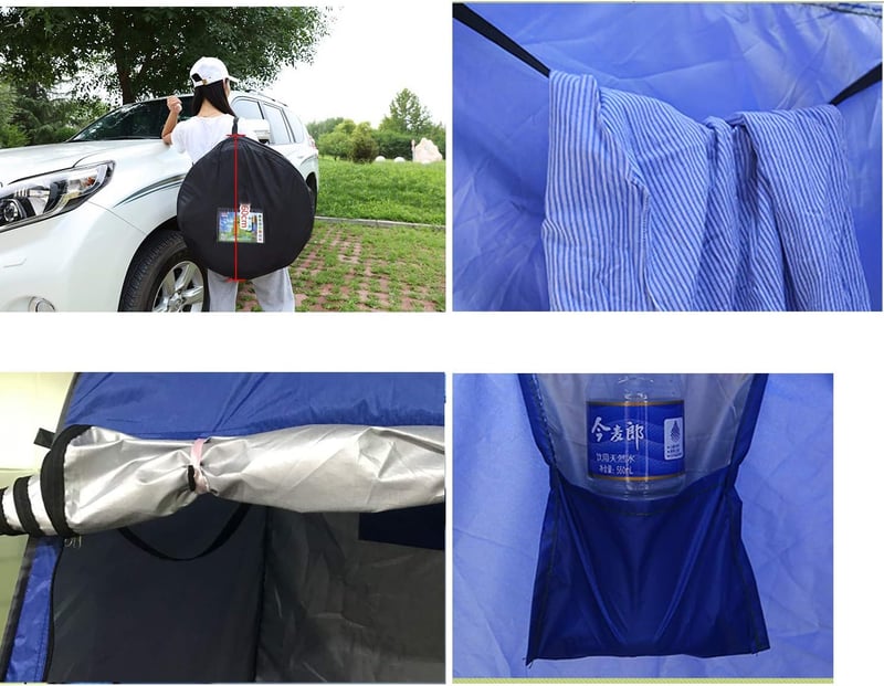 EMMEXX Összecsukható zuhanysátor Pop Up 1,2x1,2x1,2 m beltéri kültéri zöld hordtáskával