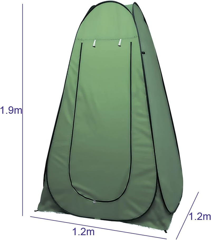 EMMEXX Összecsukható zuhanysátor Pop Up 1,2x1,2x1,2 m beltéri kültéri zöld hordtáskával