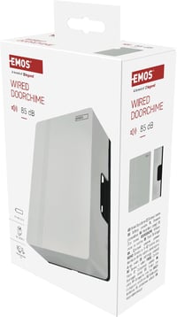 EMOS 2-vezetékes ajtócsengő fehér, 85dB, falra szerelhető - Doorbell P57102 7