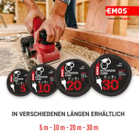 Predlžovací kábel EMOS E-008 P1820 Schuko, 20 m, gumený, vonkajší, IP44, H07RN-F 3x1,5 mm², čierny 4