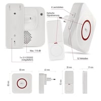 EMOS GoSmart WiFi okos ajtócsengő szett alkalmazással, 52 dallam, 110 dB 5