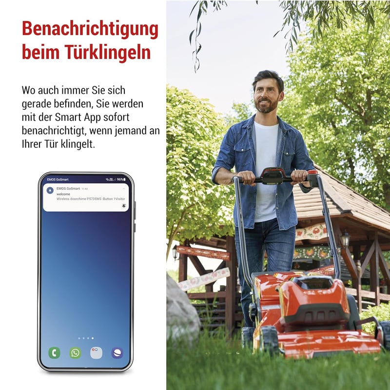 EMOS GoSmart WiFi okos ajtócsengő szett alkalmazással, 52 dallam, 110 dB