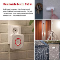 EMOS GoSmart WiFi okos ajtócsengő szett alkalmazással, 52 dallam, 110 dB 3