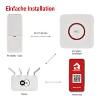 EMOS GoSmart WiFi okos ajtócsengő szett alkalmazással, 52 dallam, 110 dB 6