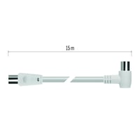 EMOS koaksijalni antenski kabel, dvostruka zaštita, ravni/kutni - 15 m 2