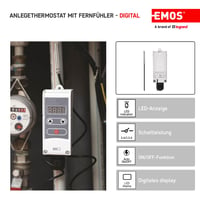 EMOS P5684 Digitális Termosztát Távirányítóval és Érzékelővel 5-90°C - With remote sensor 3