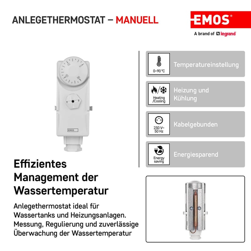 EMOS Thermostat 80 digitális termosztát fűtésszabályozáshoz