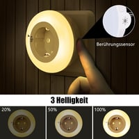 emotionlite LED éjszakai lámpa aljzatba szenzorral, 4 fokozat - meleg fehér 2700K 3