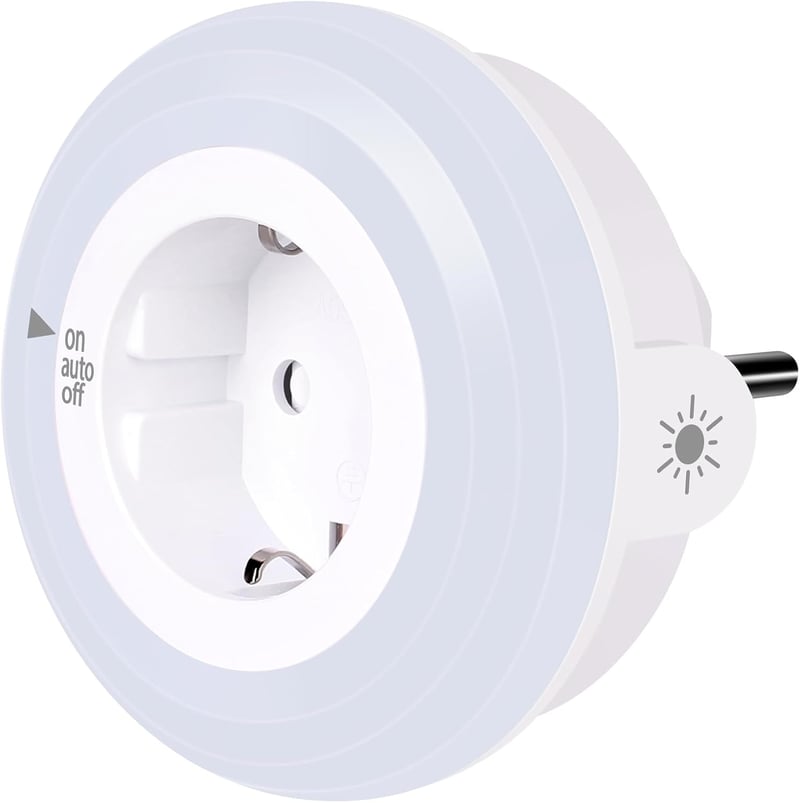 emotionlite LED éjszakai lámpa aljzatba szenzorral, 4 fokozat - meleg fehér 2700K