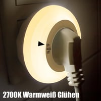 emotionlite LED éjszakai lámpa aljzatba szenzorral, 4 fokozat - meleg fehér 2700K 6