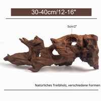 Emours pórovitý prírodný naplavený drevený dekor do akvária a terária, s otvormi, ručne vyberanými tunelmi a úkrytmi, aquascaping, 30 – 40 cm 5