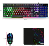 Empire Gaming 3 az 1-ben Gamer Szett RGB Billentyűzet Egér Mousepad PC PS4 PS5 - MK800 Filaire 7