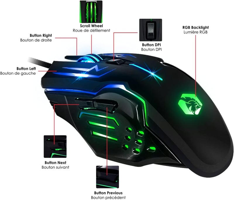 Empire Gaming 3 az 1-ben Gamer Szett RGB Billentyűzet Egér Mousepad PC PS4 PS5 - MK800 Filaire