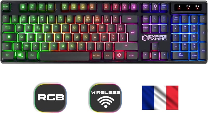 EMPIRE GAMING Armor RF800 Wireless Gamer Billentyűzet Egér Szett RGB 4800 DPI