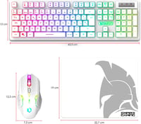 Empire Gaming Armor RF800 Wireless RGB Gamer Billentyűzet és Egér Szett 2.4GHz 8