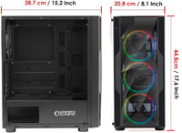 Empire Gaming Diamond ARGB LED gamer PC ház ATX torony, plexi oldallal 9