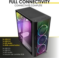 Empire Gaming Diamond ARGB LED gamer PC ház ATX torony, plexi oldallal 3