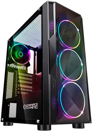 Empire Gaming Diamond ARGB LED gamer PC ház ATX torony, plexi oldallal
