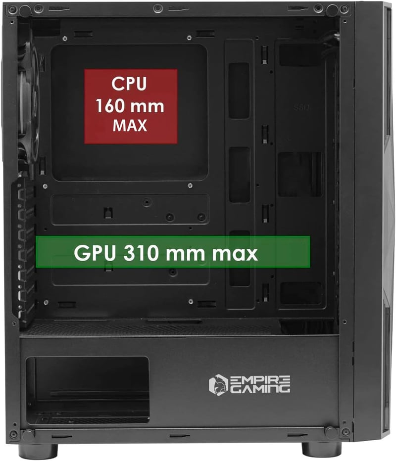 Empire Gaming Diamond ARGB LED gamer PC ház ATX torony, plexi oldallal