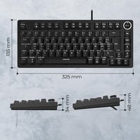 EMPIRE GAMING K248 Mechanikus Gaming Billentyűzet MX Red RGB Fekete 6