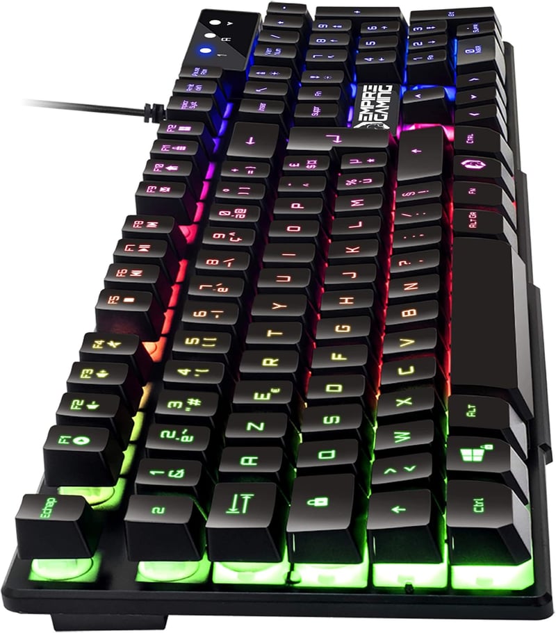 EMPIRE GAMING K300 Gamer Billentyűzet AZERTY RGB LED 105 Gomb